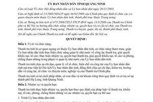 Quyết định 1055/QĐ-UBND 2010 chức năng nhiệm vụ quyền hạn Thanh tra Quảng Ninh