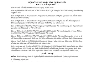 Nghị quyết 08/2010/NQ-HĐND lệ phí cấp biển số nhà Quảng Ngãi