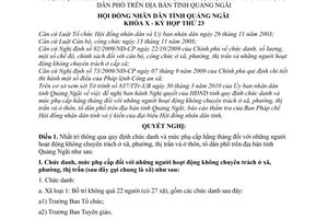 Nghị quyết 01/2010/NQ-HĐND chức danh mức phụ cấp hằng tháng