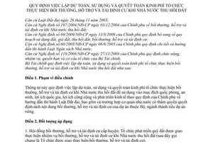 Thông tư 57/2010/TT-BTC lập dự toán, sử dụng quyết toán kinh phí tổ chức thực hiện bồi thường, hỗ trợ tái định cư khi Nhà nước thu hồi đất