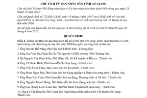 Quyết định 744/QĐ-UBND năm 2010 di dời nhà trên sông đảm bảo vệ sinh An Giang