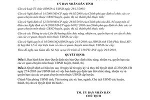Quyết định 12/2010/QĐ-UBND nhiệm vụ quyền hạn cơ quan chuyên môn Ủy ban nhân dân huyện Vĩnh Phúc