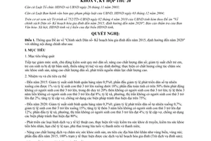 Nghị quyết 06/2010/NQ-HĐND chính sách Dân số Kế hoạch hóa gia đình hướng đến năm 2020 Quảng Trị