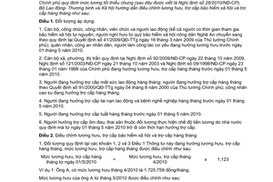 Thông tư 15/2010/TT-BLĐTBXH hướng dẫn điều chỉnh lương hưu, trợ cấp bảo hiểm