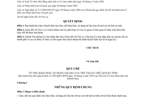 Quyết định 1044/QĐ-UBND năm 2010 Quy chế khai thác sử dụng tài liệu lưu trữ Khánh Hòa