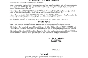 Quyết định 27/2010/QĐ-UBND Quy chế quản lý sử dụng Quỹ khuyến công Nghệ An