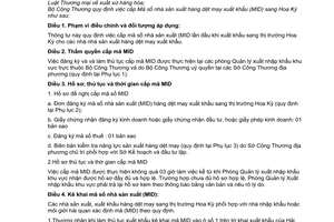 Thông tư 16/2010/TT-BCT cấp mã số nhà sản xuất hàng dệt may xuất khẩu sang thị trường Hoa Kỳ