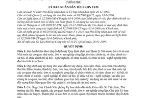 Quyết định 16/2010/QĐ-UBND phân cấp quản lý tài sản nhà nước