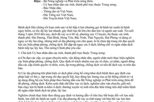 Công điện 615/TTG-KTN dập tắt, khống chế và ngăn chặn dịch bệnh tai xanh tiếp tục lây lan