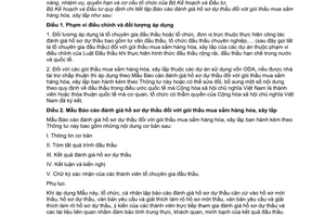 Thông tư 09/2010/TT-BKH lập báo cáo đánh giá hồ sơ dự thầu