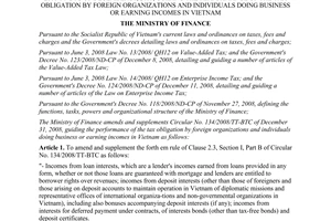 Circular No. 64/2010/TT-BTC amending and supplementing the Finance Ministry's