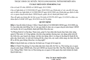 Quyết định 24/2010/QĐ-UBND cơ quan chuyên môn thuộc UBND Long Khánh Tp Biên Hòa Đồng Nai
