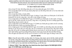 Quyết định 13/2010/QĐ-UBND sửa đổi số lượng, chức danh, chế độ