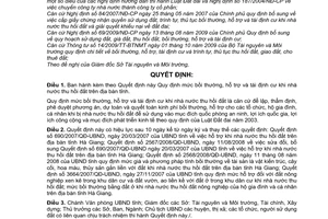 Quyết định 1152/2010/QĐ-UBND mức bồi thường hỗ trợ tái định cư  nhà nước thu hồi