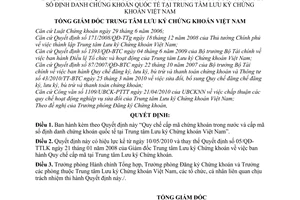 Quyết định 25/QĐ-VSD Quy chế cấp mã chứng khoán trong nước