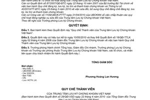 Quyết định 28/QĐ-VSD Quy chế thành viên Trung tâm Lưu ký Chứng khoán