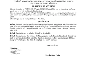 Quyết định 472/QĐ-BXD Chương trình hành động thực hiện Nghị quyết 18/NQ-CP