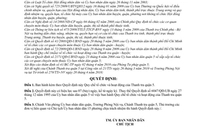 Quyết định 04/2010/QĐ-UBND Quy chế tổ chức hoạt động Thanh tra quận 5