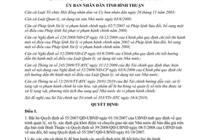 Quyết định 899/QĐ-UBND 2010 bãi bỏ giá khởi điểm chuyển giao tài sản Nhà nước bán đấu giá Bình Thuận