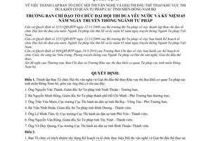 Quyết định 1282/QĐ-BCĐ thành lập Ban Tổ chức Hội thi văn nghệ