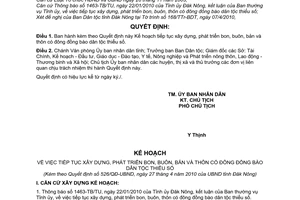 Quyết định 526/QĐ-UBND Kế hoạch tiếp tục xây dựng, phát triển