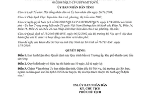 Quyết định 23/2010/QĐ-UBND quy trình bầu cử trưởng ấp trưởng khu phố Tây Ninh