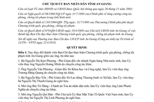 Quyết định 782/QĐ-UBND năm 2010 thành viên ban chỉ đạo phòng chống tội phạm An Giang