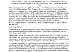 Chỉ thị 18/CT-UBND năm 2010 duy trì tăng trưởng kinh tế bình ổn thị trường Huế