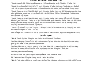 Quyết định 17/2010/QĐ-UBND thành lập Ban Tôn giáo tỉnh Kon Tum