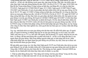 Chỉ thị 09/2010/CT-UBND xây dựng môi trường văn hóa giao thông Hà Tĩnh