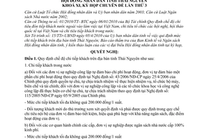 Nghị quyết 04/2010/NQ-HĐND chế độ chi tiếp khách