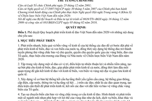 Quyết định 568/QĐ-TTg  Quy hoạch phát triển kinh tế đảo Việt Nam