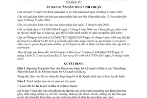 Quyết định 304/2010/QĐ-UBND sáp nhập Trung tâm Xúc tiến đầu tư Ninh Thuận