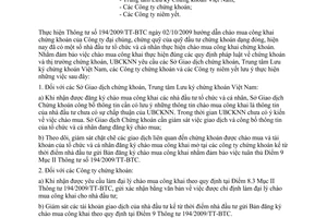 Công văn 920/UBCK-QLPH chào mua công khai chứng khoán