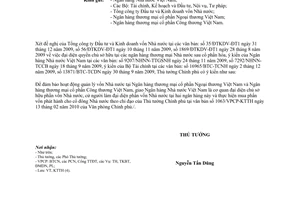 Công văn 563/TTg-KTTH  đại diện chủ sở hữu vốn nhà nước tại Ngân hàng thương mại