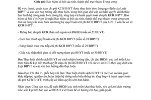 Công văn 1244/BHXH-CSYT mẫu biểu thanh quyết toán chi phí khám chữa bệnh