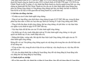 Công văn 110/BTP-ĐTT  thanh tra chuyên ngành trong lĩnh vực công chứng tại thành phố Hà Nội