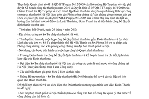 Công văn 119/BTP-ĐTTR công bố Quyết định thanh tra