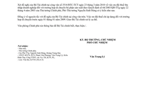 Công văn 2716/VPCP-KTTH ưu đãi thuế thu nhập doanh nghiệp