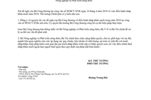 Công văn 681/TTg-KTTH điều hành nhập khẩu muối năm 2010