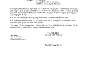 Công văn 2035/UBND-CN thực hiện Nghị định Quy hoạch đô thị Quản lý không gian