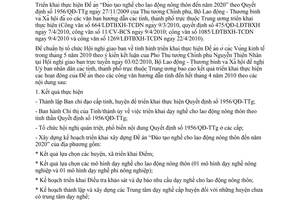 Công văn 1348/LĐTBXH-TCDN chuẩn bị Hội nghị giao ban tình hình