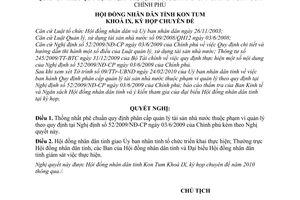 Nghị quyết 02/2010/NQ-HĐND  phân cấp quản lý tài sản nhà nước