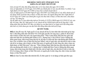 Nghị quyết 05/2010/NQ-HĐND sửa đổi mục III, Nghị quyết chuyên đề