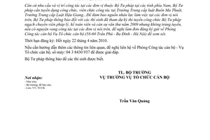 Công văn 902/BTP-TCCP  tuyển dụng công chức công tác tại đơn vị Bộ Tư pháp tại các tỉnh phía Nam