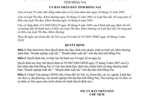 Quyết định 22/2010/QĐ-UBND Tiêu chuẩn xét doanh nghiệp, doanh nhân xuất sắc