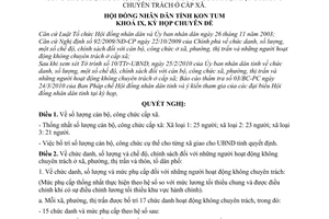 Nghị quyết 03/2010/NQ-HĐND chức danh số lượng chế độ chính sách