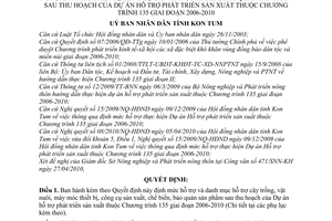 Quyết định 22/2010/QĐ-UBND mức hỗ trợ danh mục hỗ trợ cây trồng