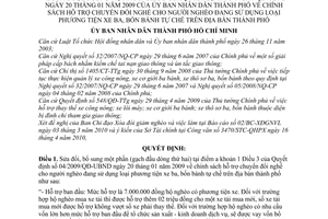 Quyết định 28/2010/QĐ-UBND sửa đổi Điều 3 Quyết định 04/2009/QĐ-UBND