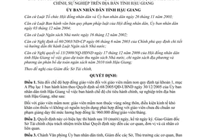 Quyết định 11/2010/QĐ-UBND sửa đổi Quyết định 68/2005/QĐ-UBND Hậu Giang